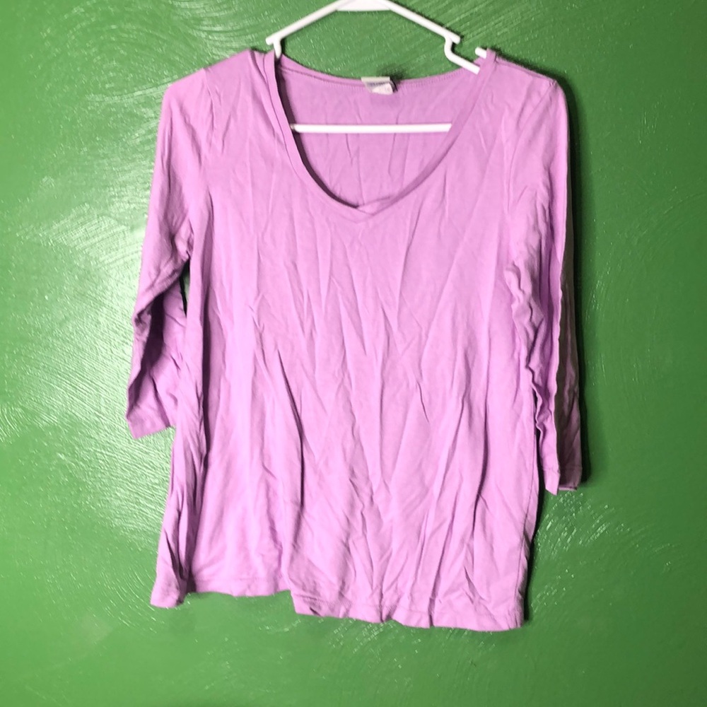 3/4 sleeves lavender maternity shirt